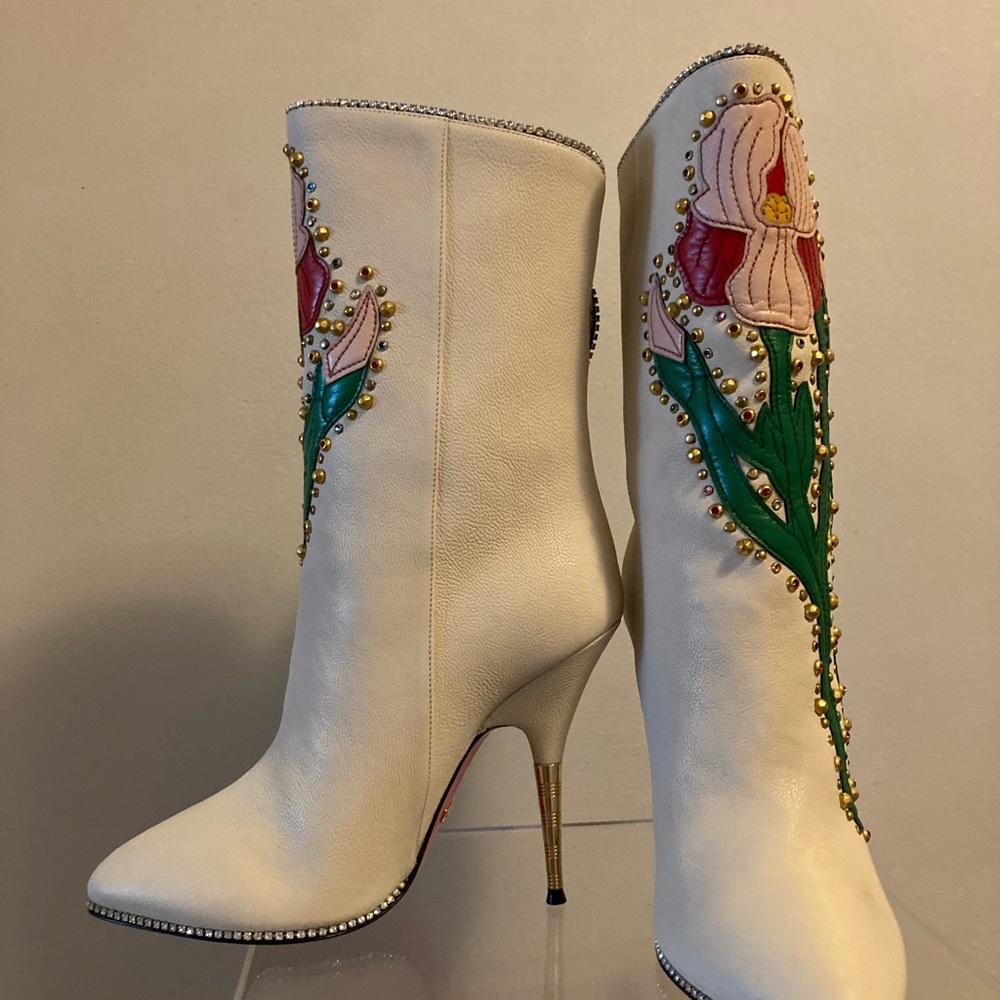 Gucci Fosca Floral Boots - Picture 8 of 16